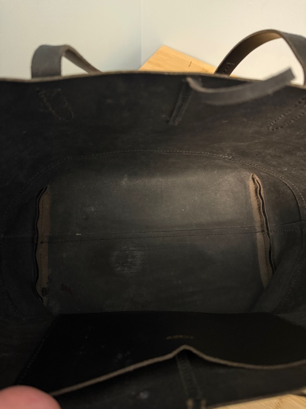 J. Crew Classic Uptown Black Leather Tote Computer Shoulder Bag Purse JCrew - Picture 5 of 10